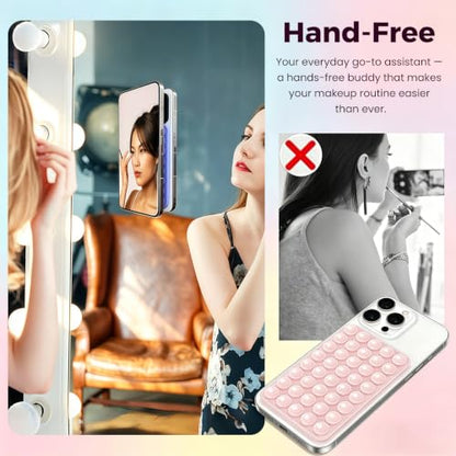 JingJinYY Anteel 2 Pack Double Sided Silicone Suction Cup Phone Case Mount, Hands-Free Strong Grip Silicon Phone Holder for Selfies and Videos, Non Slip Phone Accessories (Light Pink) - color: Light Pink