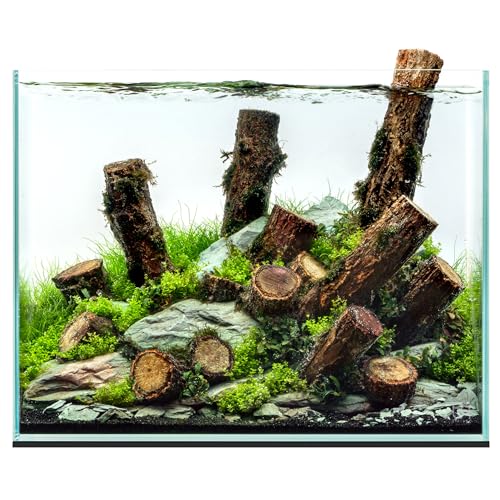 UNS Ultra Clear Rimless Tank - 5.8GAL | 22.1L - 14.17x8.66x11.02 | 36x22x28 CM, 5mm Glass Thickness, Leveling Mat Included - Low Iron, High Clarity Fish Tank w/ 45° Mitered Edge - [5T] - size: [5T] - 5.8 Gal - 14.17 x 8.66 x 11.02 in