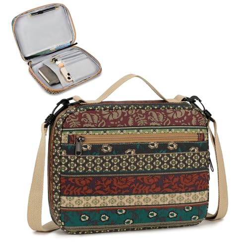 Bible Cover Case for Women Large Bible Cover for Girls Bible Study Supplies Accessories with Handle and Shoulder Strap | Durable - color: Bohemian