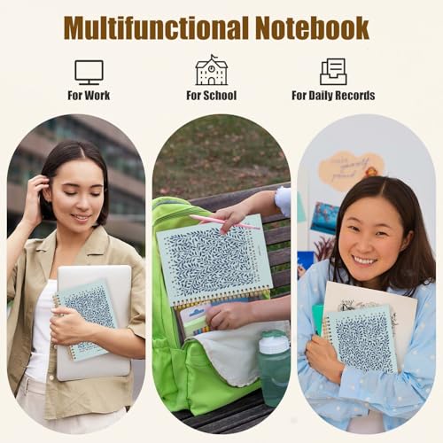 Likjad Christian Spiral Notebook Journal 5.5x8.3, Botanical Bible Scripture Journals for Writing, Religious Christian Gifts for Women, Bible Verse Hardcover Notebooks for Note Taking（BABY BLUE） - color: Botanical Bible Four
