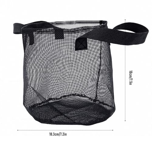 Fabater 4PCS Aquatic Plant Pots, Reusable PVC Pond Planting Bags with Sturdy Handles, Aquatic Plant Baskets, Grow Bags for Island Live Aquarium Flowers, Convenient to Storage (Round) - size: Round