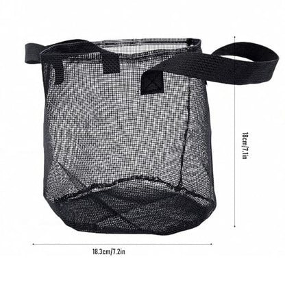 Fabater 4PCS Aquatic Plant Pots, Reusable PVC Pond Planting Bags with Sturdy Handles, Aquatic Plant Baskets, Grow Bags for Island Live Aquarium Flowers, Convenient to Storage (Round) - size: Round