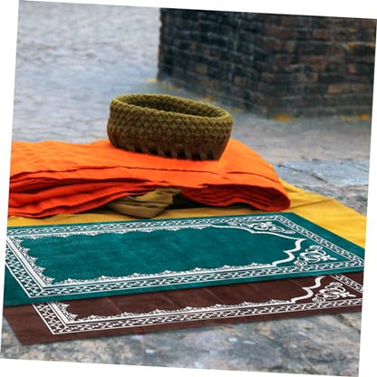 Cabilock Delicate Patterns Polyester Prayer Mat Islamic Prayer Rug for Women Men Boys and Girls Portable Muslim Rug