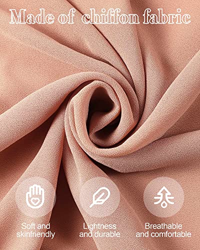 Wesiti 12 Pack Chiffon Hijab Head Scarves for Women Solid Color Soft Chiffon Hijab Long Scarf Shawls and Wraps Lightweight Breathable for Muslim Christmas Women Gifts, 12 Colors