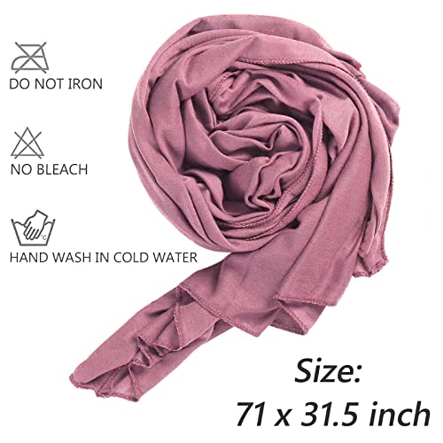 XTREND 1 Pieces Stretch Head Wrap Jersey Fashion Headband Knit Turban African for Women Extra Soft Long Bohemian Breathable Turbans Tie (Pink) - color: ZF Pink