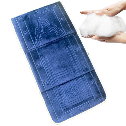 Foldable Travel Prayer Mat, Blue, 21.65"x16.54"x1.97", 3.86 lbs - color: Blue