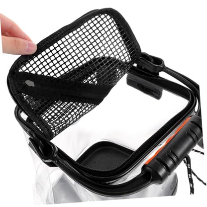 VICASKY Fishing Bucket Thickened Transparent Folding Fish Barrel Lightweight Outdoor Fishing Container with Oxygen Supply Space Saving Design for Easy Portability