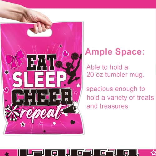 Falueqg Cheer Goodie Candy Treat Bags Cheerleading Party Supplies for Team - color: Cheerleading