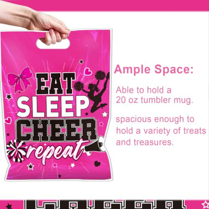 Falueqg Cheer Goodie Candy Treat Bags Cheerleading Party Supplies for Team - color: Cheerleading