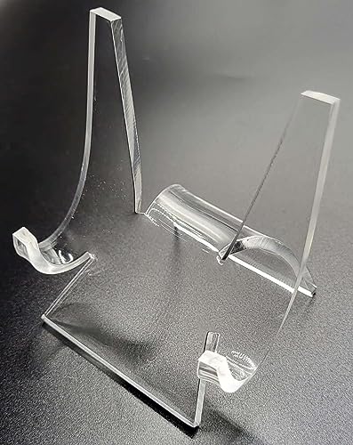 HQRP-Crystal 3" Acrylic Display Stand Pedestal for Crystal Heart / Slice / Slab and other Stones - size: 3"