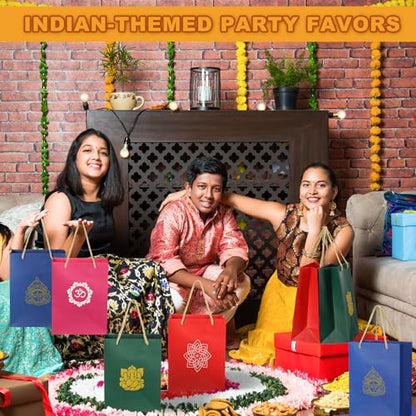 Lincia 16 Pcs Indian Return Gift Bags for Pooja Diwali Festival,Vivid - style: Vivid