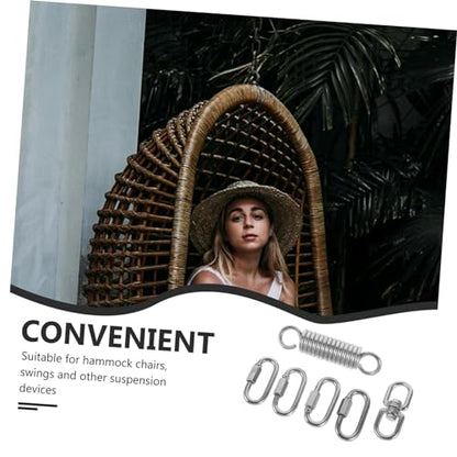 1Set Hammock Chair Spring Set Heavy Duty Metal Swing Springs for Hanging Chairs Porch Swings and Outdoor Use Suitable for Yoga Relaxation and More