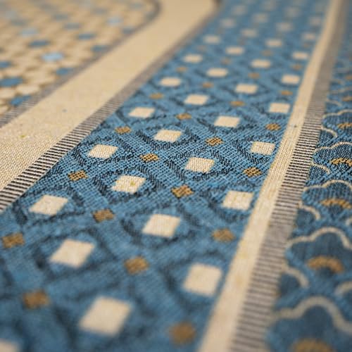 Modefa Turkish Islamic Prayer Mat Janamaz Sajjadah | Thin Woven Cotton Praying Rug Ramadan Eid Gift | Traditional Muslim Sejada for Men Women - Hira Diamond (Turquoise Blue) - color: Turquoise Blue