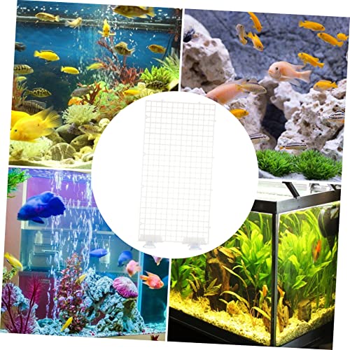 Garneck Egg Crate Panel Fish Tank Separator Suction Cup Spliced Lattice Plate Aquarium Supplies Divider Random Color