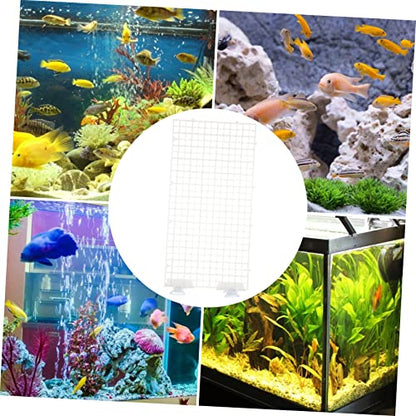 Garneck Egg Crate Panel Fish Tank Separator Suction Cup Spliced Lattice Plate Aquarium Supplies Divider Random Color