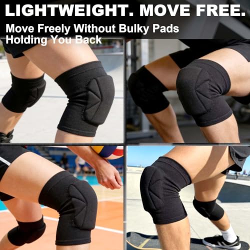 Men Women Knee Pads for Sports, Soft Flexible Foam Pad for Dancing, Black S | Volleyball Knee Pad for Wrestling, Skating, Adult Compression Knee Support for Skateboarding, Climbing, Basketball, 1 Pair - size: Small