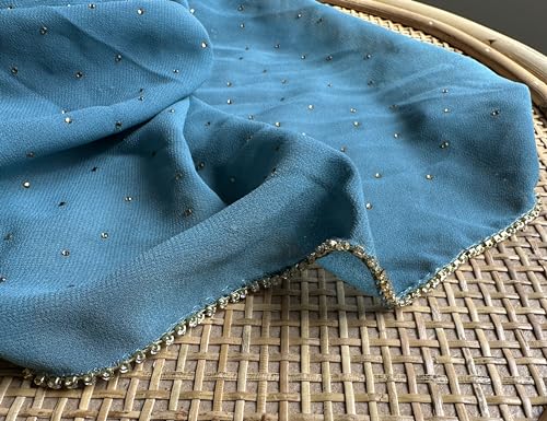 Hijab for Women Premium Chiffon Hijab Rhinestone Hijab Scraf for Women Muslim - color: Espresso