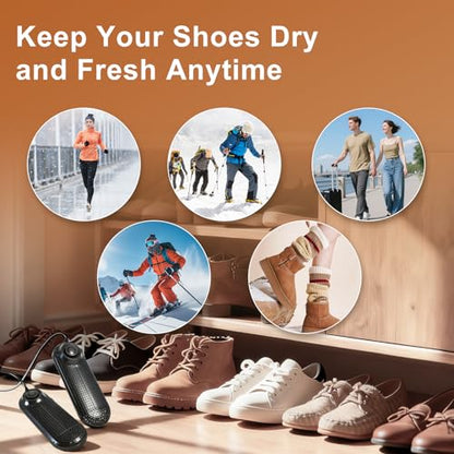 Electric Boot Dryer, Shoe Warmer with IC Controller, Footwear Travel Dryers Silent with 3/6/9 Hours Timer - color: Black Pro