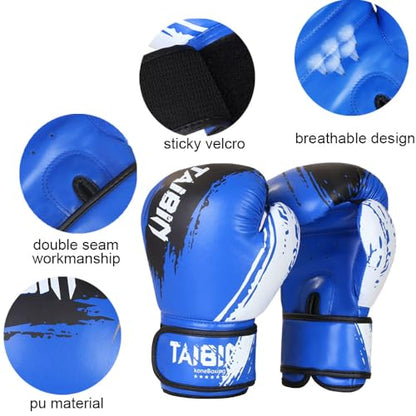 2-in-1 Boxing Gloves and Punching Mitts Set for Kids Youth,6 oz Kids Boxing Gloves and Boxing Pads,Boxing Training Equipment for Punching Bag,Kickboxing,Gift for Boys and Girls - color: Red
