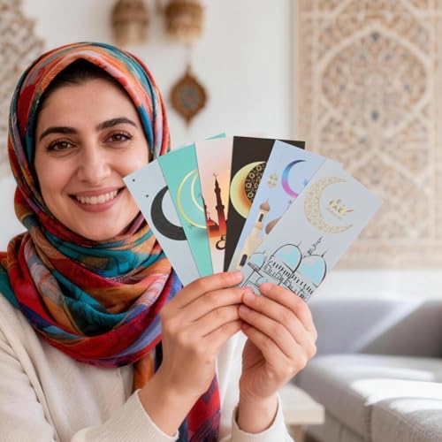 VALICLUD 36Pcs Eid Money Envelopes Ramadan Cards Gift Note Card Envelopes Small Cash Gift Money Bag for Eid Mubarak Celebration 7.08X3.14In