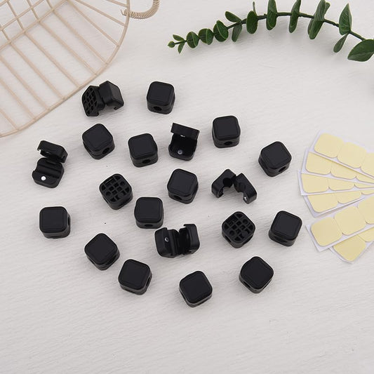 20 Pack Magnetic Cable Clips Silicone Cord Organizers Desk Wire Management Holders For Charging Cables Usb Cords Headphone Wires Self-Adhesive Wire Holder Keeper For Home Office Desk Nightstand