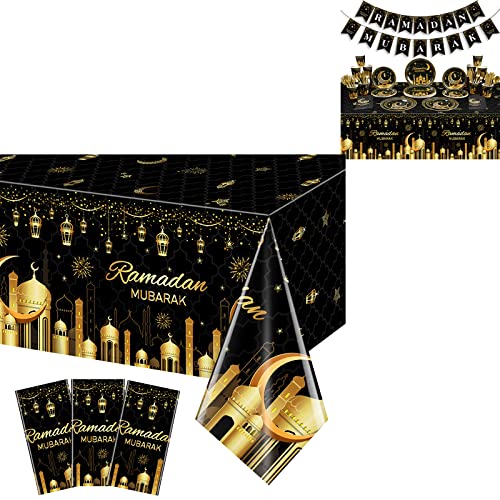6 Pack Ramadan Plastic Tablecloth Decorations & Ramadan Party Supplies Decorations
