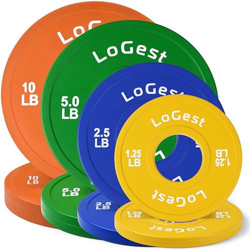 Logest Change Weight Plates 0.50LB 1.25LB 2.5LB 5LB Set Weight Plates for Olympic Bars Perfect for Strength Training Weight Plates Exercise Balance Increase Fractional Plate Olympic Bumper Plates - color: 1.25-2.5-5.10 LB (8 Piece Set)
