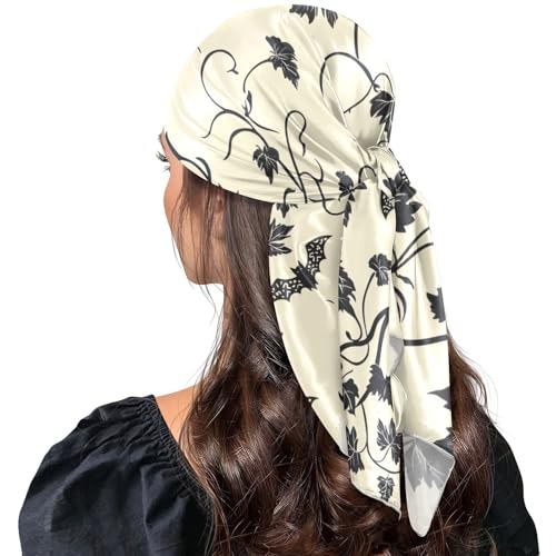 Head Scarf for Women,35" Large Square Hair Scarves Bandana Fashion Neck Scarf - color: Color 19