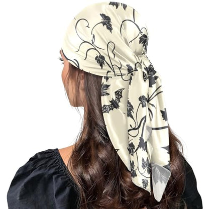 Head Scarf for Women,35" Large Square Hair Scarves Bandana Fashion Neck Scarf - color: Color 19