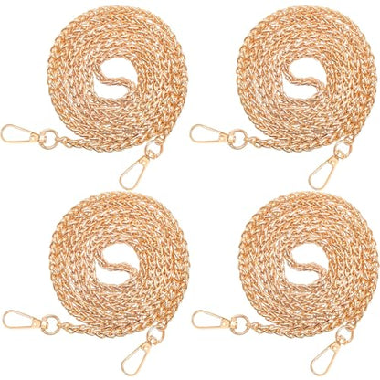 ELANE 4 PCS Purse Chain Straps,47" Purse Straps Purse Chains for Handbags Accessories for Crossbody Bags Purses - color: S-light Gold