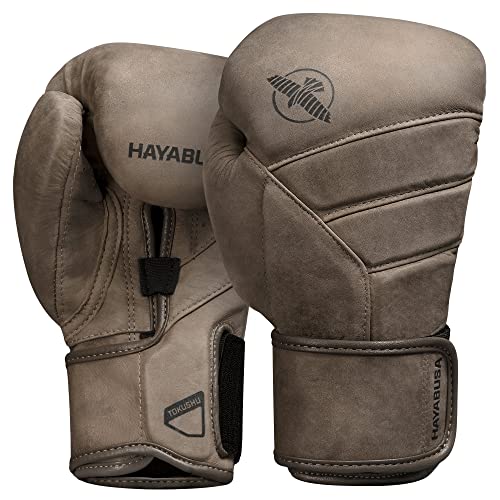 Hayabusa T3 LX Leather Boxing Gloves | Leather Boxing Gloves, Training Gloves Men and Women, Sparring Gloves, Heavy Bag Gloves, 16oz Boxing Gloves, Muay Thai Gloves - color: Brown, size: 14oz