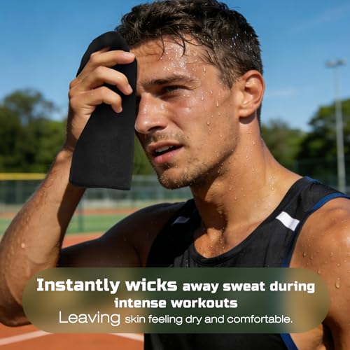 20 Pack 12"x10" Microfiber Sweat Absorbing Handkerchiefs for Men, Quick-Dry Sweat Rags Towels for Face, Neck, Gym - color: 20green