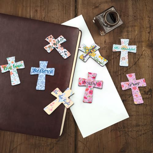 48 Pcs Magnetic Bookmarks Christian Bookmarks Bible Verses Book Markers Religious Magnetic Page Clips for Women Student Mother's Day Reading Gifts School Supplies