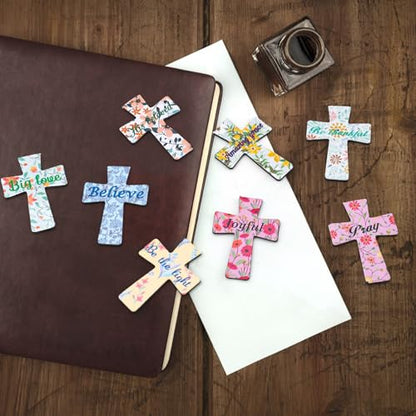 48 Pcs Magnetic Bookmarks Christian Bookmarks Bible Verses Book Markers Religious Magnetic Page Clips for Women Student Mother's Day Reading Gifts School Supplies