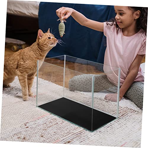 Garneck 5pcs Fish Tank Insulation Pad Thickened Non-Skid Cushion for Aquariums Shockproof Black Mat for Heat Preservation and Absorption