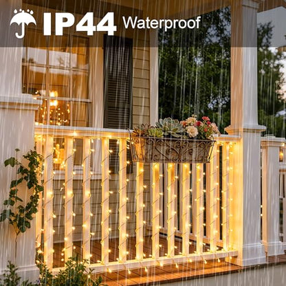 Ollny Fairy Lights Battery Operated 33FT 100LED Warm White, Clear Wire - color: Warm White-(Clear Wire), size: 100 LED