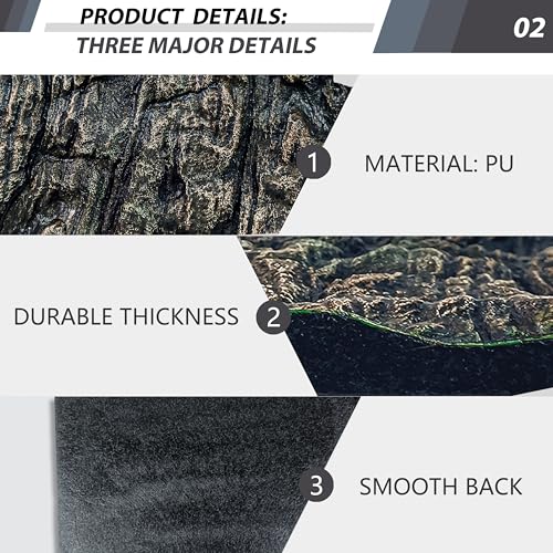 23.6x17.7in Rock Terrarium Background,3D Reptile Tank Background Board,Amphibian Stereo Backdrop Wall,Lizard Snake Gecko Spider Turtle Fish pet silo Background Decorative Panel(Paleyellow) - color: Paleyellow-23.6"* 11.8"（1pcs）