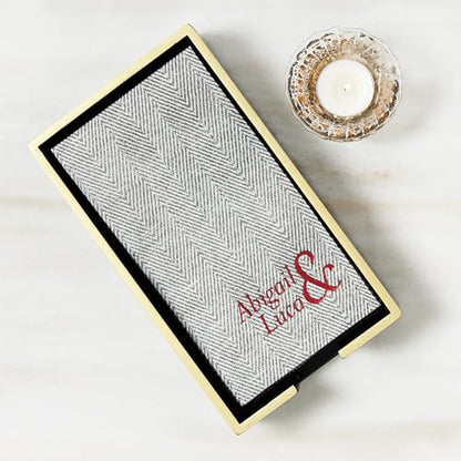 Paper Hand Towel Tray - Paper Guest Napkin Holder (Black) - color: Black