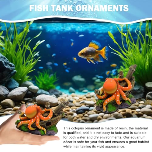 Octopus Decor, Small Octopus Fish Tank Decorations, Aquarium Decorations Ideal Gift for Love Fish Farming