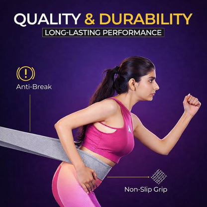76 Inch Extended Length Resistance Bands - Heavy Duty Elastic Fabric & Natural Rubber Long Workout Loop for Pull Up Assist, Vertical Jump Training, Mobility & Full Body Fitness - color: Gray
