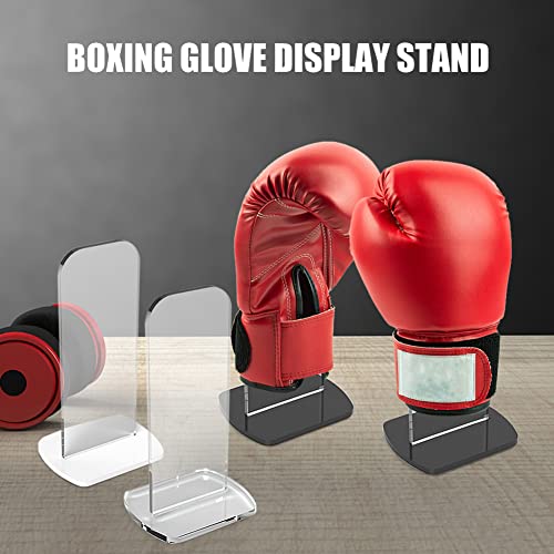 2 Pieces Boxing Glove Holder Display Stand Vertical Rack Baseball Glove Holder, Family Collection Signature Display Brochures Plates Artwork for Retail Stores Offices Bookstores (White)