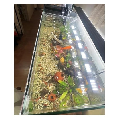 1 Pcs Fish Tank Top Cover for Aquarium, Acrylic Aquarium Anti-Jump Cover/Cat-Proof Terrarium Lid, with Feeding Hole, Fresh Air Screen Cover(70.7x26.5cm/27.8x10.4inch) - size: 70.7x26.5cm/27.8x10.4inch
