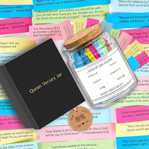 Quran Verses Jar Read Me When Bible Verses Christian Decor Gift Quranic Affirmations, Islamic Decor Ramadan Decorations for Home