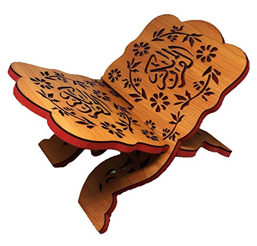 Holy Quran Book Stand Wooden Carved Rihal Folding Display Bible Magazine Holder Islam Gift