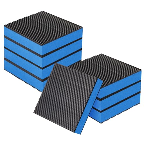 Pangda 8 Pack Heavy Duty Anti Vibration Pads 4 x 4 x 7/8 Inches EVA Rubber Noise Reduction Mat for Washer, Treadmill, Hvac, Air Conditioner Floor Protector, Non-slip Durable