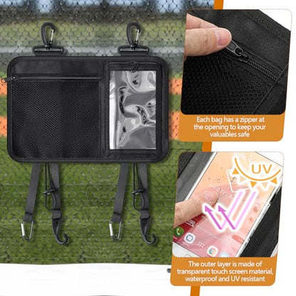 Dugout Organizer 5 in 1 Baseball Softball Gear Hook Hanger with Clips and Hooker for Fence Softball Baseball Gloves, Helmets, Batting Gloves, Balls, Phone, Bat & More
