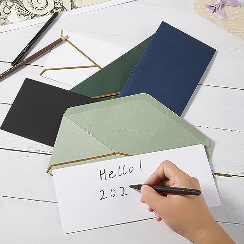100 Pack #10 Business Envelopes with Gold Stickers, White - color: White