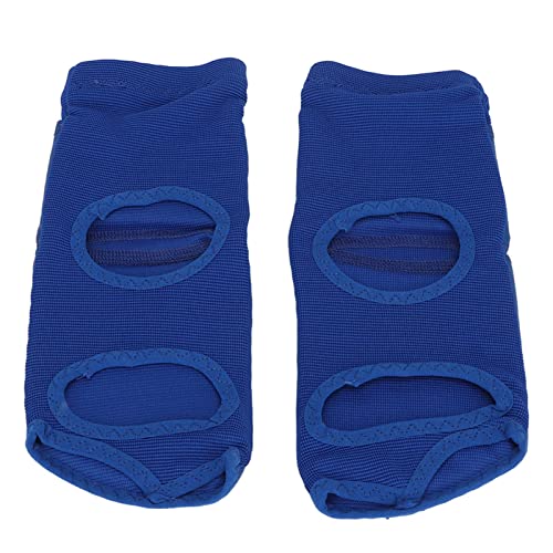 YUYTE Foot Guards Karate 2pcs Unisex Boxing Foot Protector, PU Leather Soft Sparring Guard, Blue Gear for Men and Women - size: X-Large