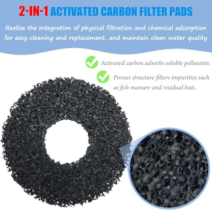 SHIGATSU 20 Pack Replacement Sponge Foam and Carbon Rings for Biorb Filter