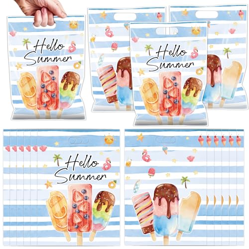 Falueqg Pop Sicle Party Favor Bags - 50 Pcs Ice Cream Goodie Candy Gift Bags Summer Themed Party Supplies for Ice Pop Theme Birthday Decorations - color: Popsicle